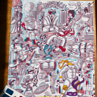 TMNT 40 YEARS ANAGLYPH POSTER